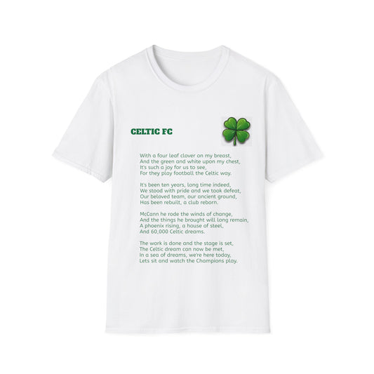 Celtic FC four leaf clover song T-shirt